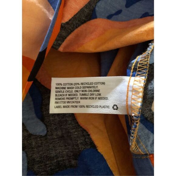 Tabitha Brown Tropical Floral Print Puff Sleeve Tie-Back Midi Dress SZ 4 - Picture 11 of 12